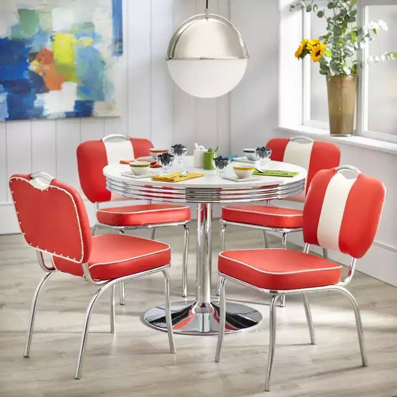 Buylateral Raleigh Table à manger rétro, blanc