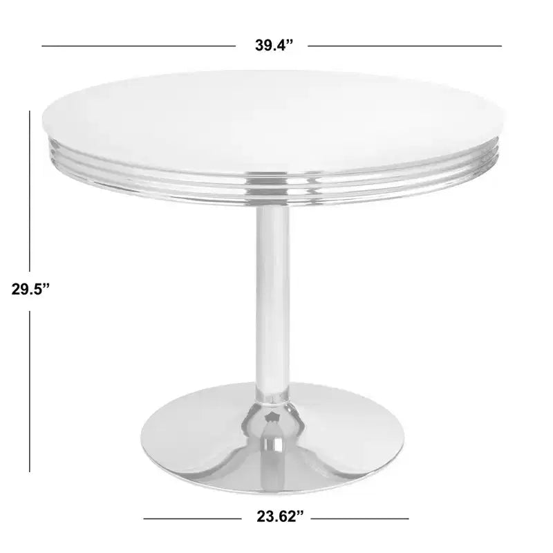 Buylateral Raleigh Table à manger rétro, blanc