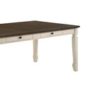 78" Fedele Dining Table Weathered Oak/Cream Finish - Acme Furniture