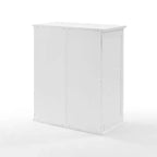 Bartlett Stackable Storage Pantry White - Crosley: Coastal Style, 3 Adjustable Shelves, MDF Wood Veneer, Anti-Tip Hardware
