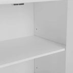 Bartlett Stackable Storage Pantry White - Crosley: Coastal Style, 3 Adjustable Shelves, MDF Wood Veneer, Anti-Tip Hardware