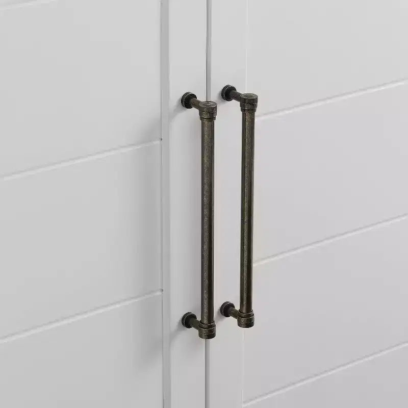 Bartlett Stackable Storage Pantry White - Crosley: Coastal Style, 3 Adjustable Shelves, MDF Wood Veneer, Anti-Tip Hardware