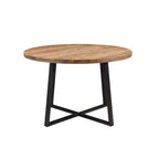 Table à manger ronde Blossom en bois de Sesham 48" marron - Timbergirl : Fabriquée à la main, 4-6 places