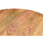 Table à manger ronde Blossom en bois de Sesham 48" marron - Timbergirl : Fabriquée à la main, 4-6 places