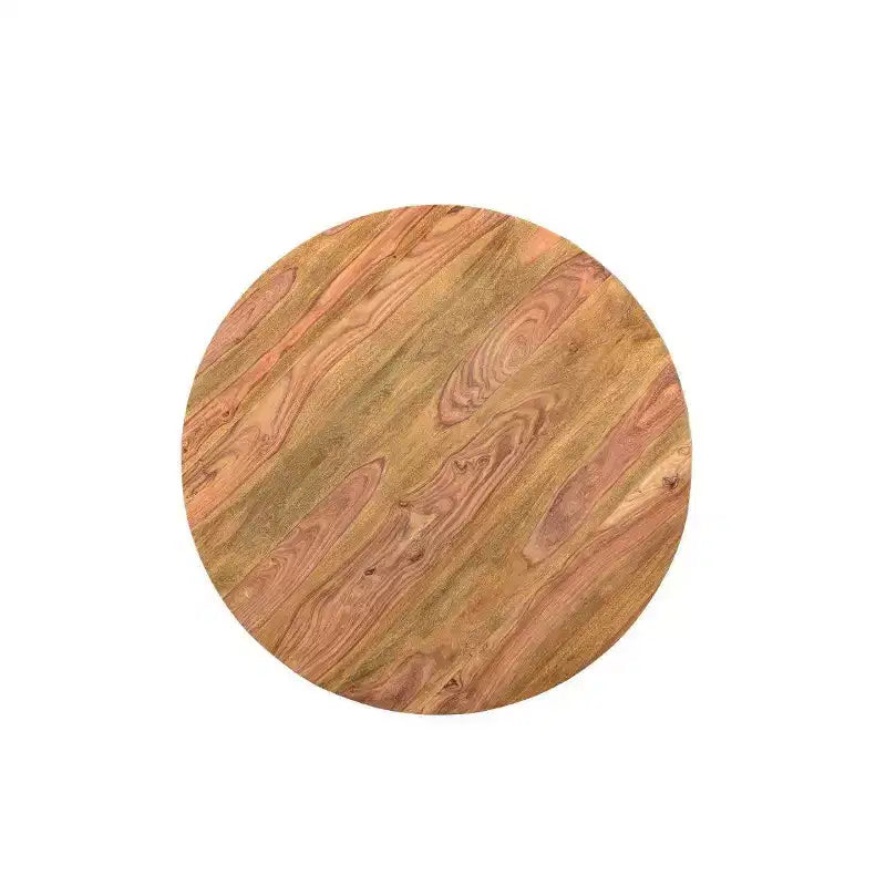 Table à manger ronde Blossom en bois de Sesham 48" marron - Timbergirl : Fabriquée à la main, 4-6 places