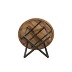 Table à manger ronde Blossom en bois de Sesham 48" marron - Timbergirl : Fabriquée à la main, 4-6 places
