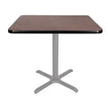 Hampden Furnishings 30" Bennet Collection Square with X Base Dining Table Gray/Mahogany