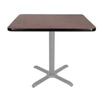 Hampden Furnishings 30" Bennet Collection Square with X Base Dining Table Gray/Mahogany