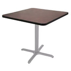 Hampden Furnishings 30" Bennet Collection Square with X Base Dining Table Gray/Mahogany