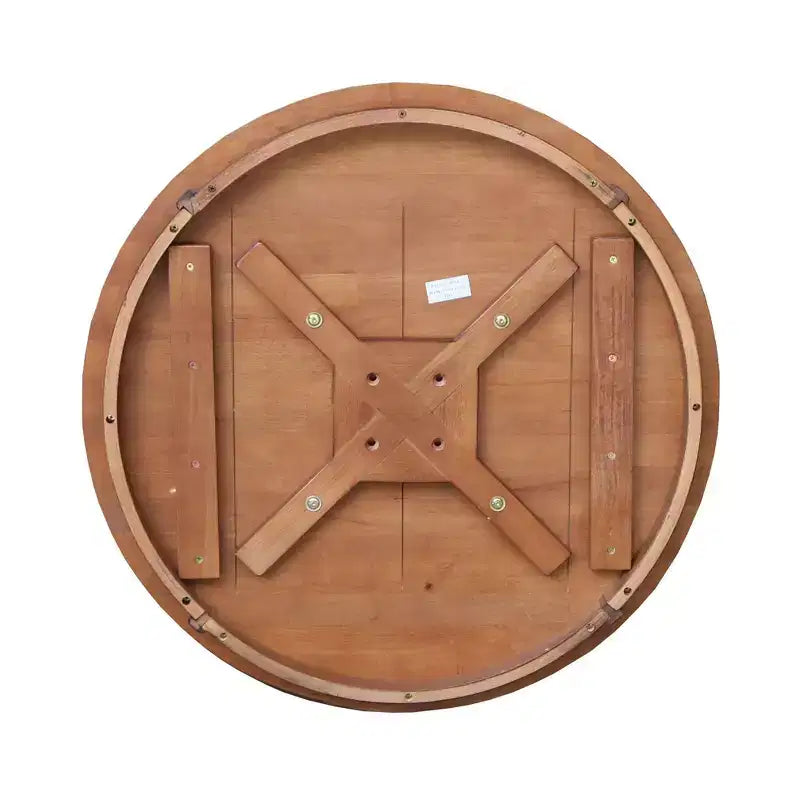 Table de salle à manger 29,9" Laughlin, plateau rond sur pied, chêne vieilli - International Concepts