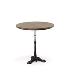 Mila Pedestal Base Dining Table Brown/Black - Carolina Cottage