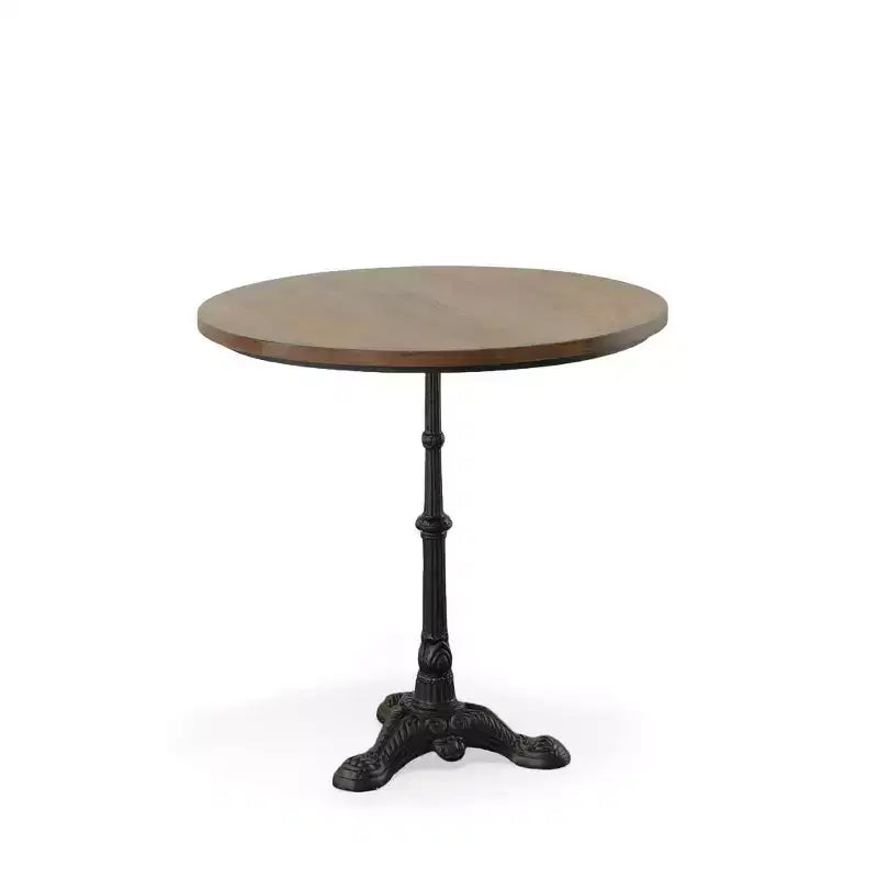 Mila Pedestal Base Dining Table Brown/Black - Carolina Cottage