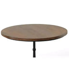 Mila Pedestal Base Dining Table Brown/Black - Carolina Cottage