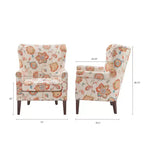 Fauteuil d'appoint Donner crème – Madison Park : Dossier haut élégant, Clous décoratifs argentés, Pieds finition Maroc