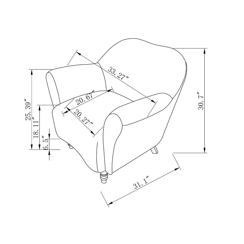 Fauteuil d'appoint en velours à pieds tournés, tanné – Threshold™ conçu avec Studio McGee