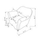 Fauteuil d'appoint en velours à pieds tournés, tanné – Threshold™ conçu avec Studio McGee