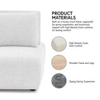 MAISONS : Intérieur + Extérieur Fauteuil sans accoudoirs modulaire moderne Povoa en chenille avec dossier extensible marron clair