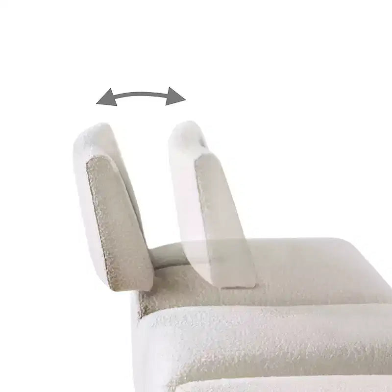 MAISONS : Intérieur + Extérieur Fauteuil sans accoudoirs modulaire moderne Povoa en chenille avec dossier extensible marron clair