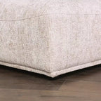 MAISONS : Intérieur + Extérieur Fauteuil sans accoudoirs modulaire moderne Povoa en chenille avec dossier extensible marron clair