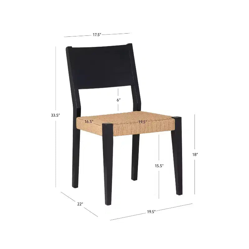 Powell Ensemble de 2 chaises d'appoint Clara noires