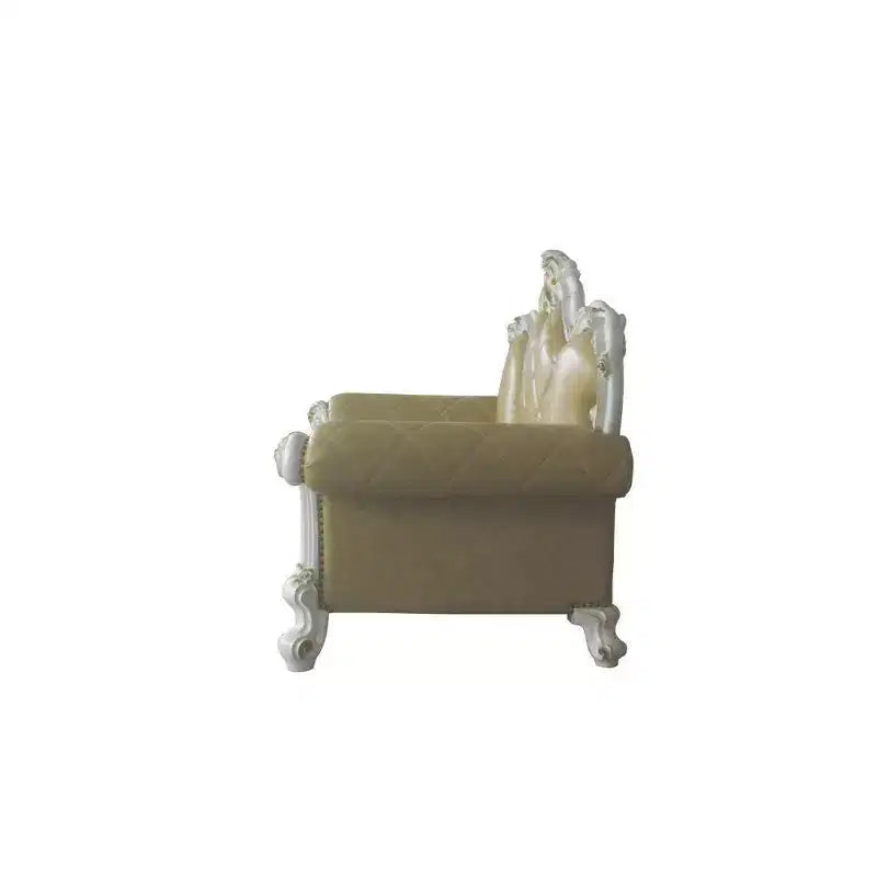 Canapé Picardie Acme Furniture Similicuir Caramel/Finition Perle Antique
