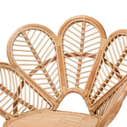 bali & pari Chaise d'appoint à fleurs Eliava en rotin naturel Marron naturel : Osier d'intérieur, Aucun assemblage requis