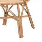 bali & pari Chaise d'appoint à fleurs Eliava en rotin naturel Marron naturel : Osier d'intérieur, Aucun assemblage requis