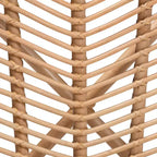 bali & pari Chaise d'appoint à fleurs Eliava en rotin naturel Marron naturel : Osier d'intérieur, Aucun assemblage requis
