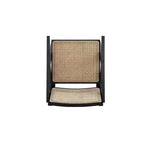 Lot de 2 chaises d'appoint Hamlet en bois noir/rotin naturel - Manhattan Comfort : Détail en rotin, aucun assemblage requis