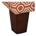 Sunshine Storage Cube Ottoman – Orange – HomePop : Repose-pieds rembourré, pieds en bois, aucun assemblage requis