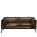 Acme Furniture Porchester Grain Leather Sofa Distress Chocolate