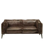 Acme Furniture Porchester Grain Leather Sofa Distress Chocolate