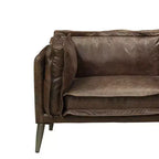 Canapé en cuir pleine fleur Porchester de marque Acme Furniture, couleur chocolat vieilli