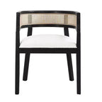 Christopher Knight Home Aiden Ensemble de 3 chaises de salon en bois et rotin de style moderne du milieu du siècle, beige