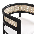 Christopher Knight Home Aiden Ensemble de 3 chaises de salon en bois et rotin de style moderne du milieu du siècle, beige
