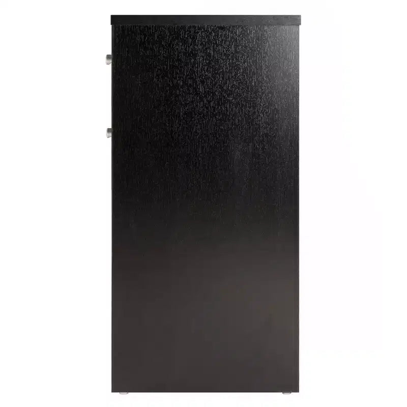 Table de chevet Ava avec 2 tiroirs Noir - Winsome : Table de chevet contemporaine, Design élégant, Étagère de rangement