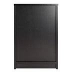 Table de chevet Ava avec 2 tiroirs Noir - Winsome : Table de chevet contemporaine, Design élégant, Étagère de rangement