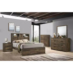Commode à 5 tiroirs Beckett Noyer - Picket House Furnishings : Rangement vertical, Quincaillerie bronze, Composite MDF
