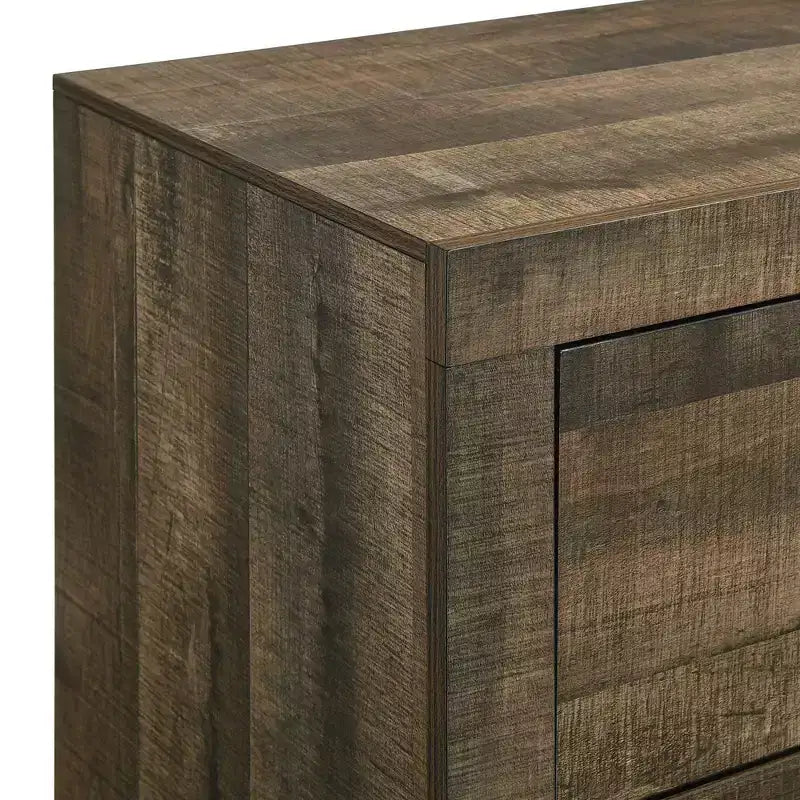 Commode à 5 tiroirs Beckett Noyer - Picket House Furnishings : Rangement vertical, Quincaillerie bronze, Composite MDF