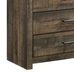 Commode à 5 tiroirs Beckett Noyer - Picket House Furnishings : Rangement vertical, Quincaillerie bronze, Composite MDF