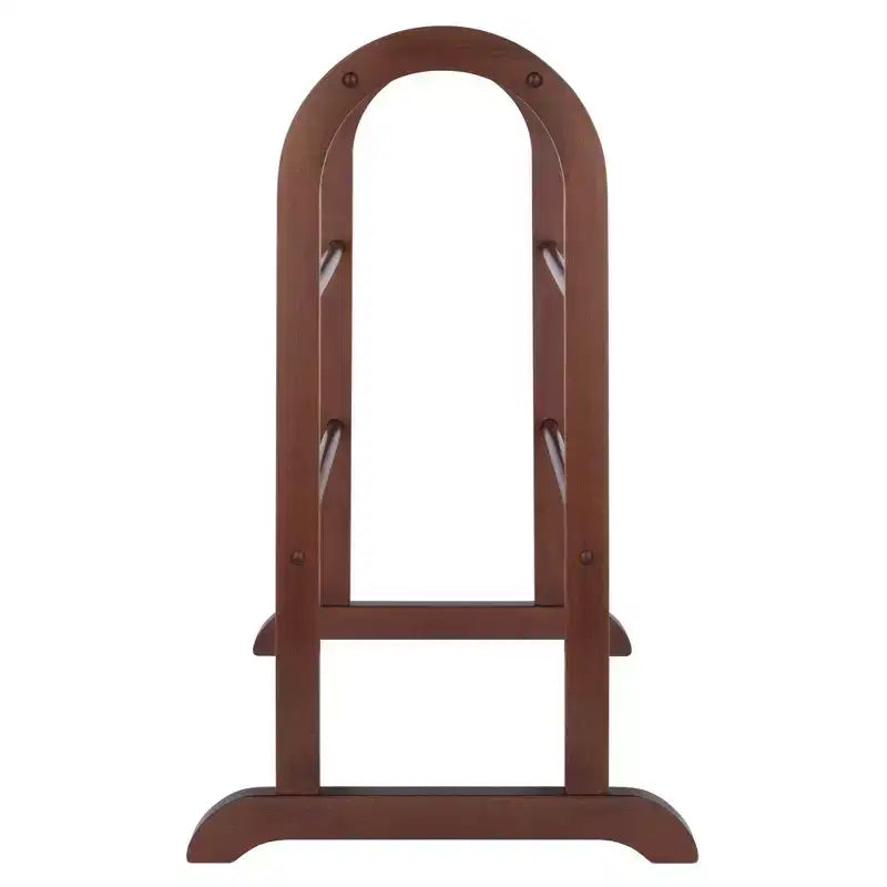 Eleanor Quilt Rack - Antique Walnut - Winsome: Hardwood Stand for Linen & Comforter Storage