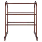 Eleanor Quilt Rack - Antique Walnut - Winsome: Hardwood Stand for Linen & Comforter Storage