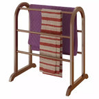 Eleanor Quilt Rack - Antique Walnut - Winsome: Hardwood Stand for Linen & Comforter Storage