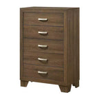 32" Miquell Chest Oak - Acme Furniture: Transitional 5-Drawer Storage, Space-Saving Design