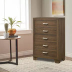 Commode Miquell 32" Chêne - Acme Furniture : Rangement de style transitionnel à 5 tiroirs, design compact
