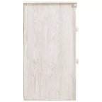 Table de chevet Paxberry à deux tiroirs Blanc délavé - Signature Design by Ashley : Rangement traditionnel, ports USB, cadre en bois