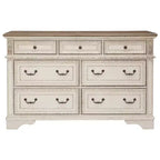 Realyn Dresser Chipped White - Signature Design by Ashley: 7-Drawer Storage, Wood Composite Frame, Bedroom Furniture