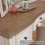Set of 3 Realyn Vanity/Mirror/Stool Chipped White: Cottage Style Dressing Table - Signature Design by Ashley