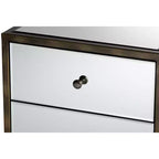 Nouria Mirrored 3 Drawer Nightstand