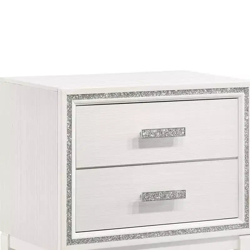 Acme Furniture Table de Chevet Haiden Blanc